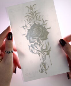 Джагуа тату Троянда та полумʼя